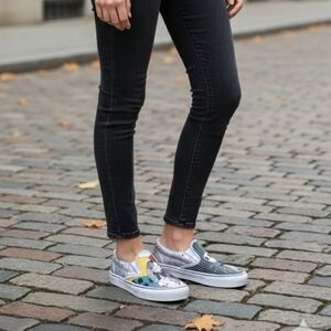 Disney Nightmare Before Christmas Low Top Slip-On Sneakers,